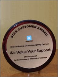 Star Customer Award by MAERSK CFS ANNEX